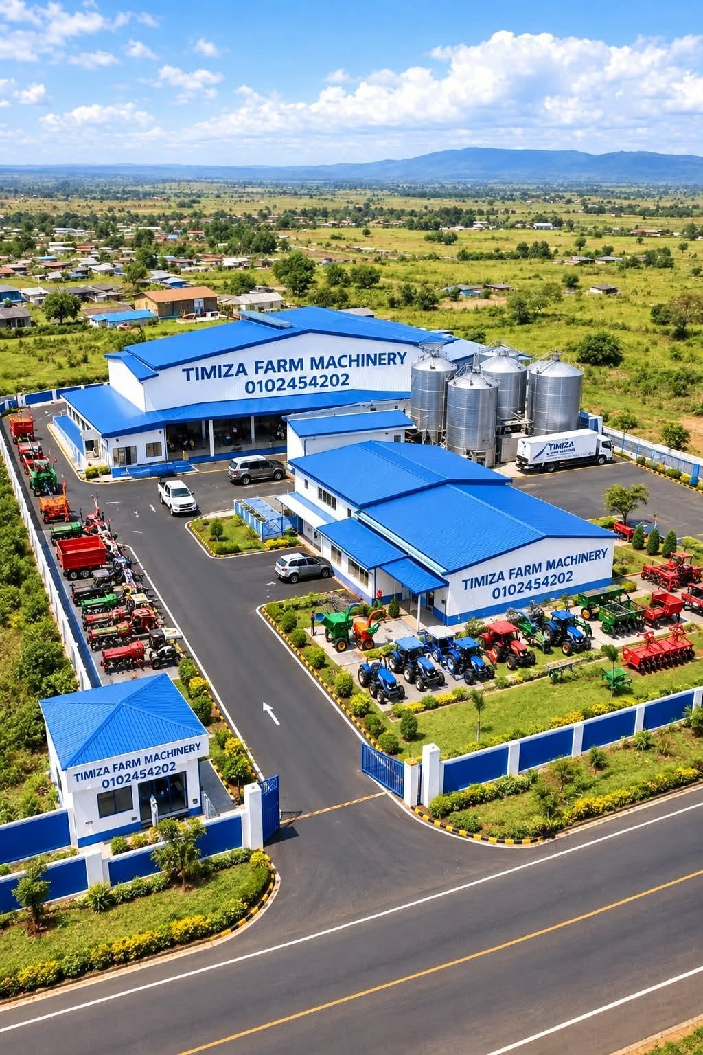 Timiza Farm Machinery yard and machines