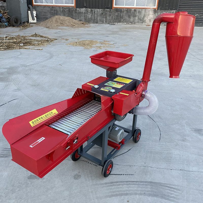 HIGH_SPEED ELECTRIC MOTOR CHAFF CUTTER 7.5HP WITH CONVEYOR BELT
